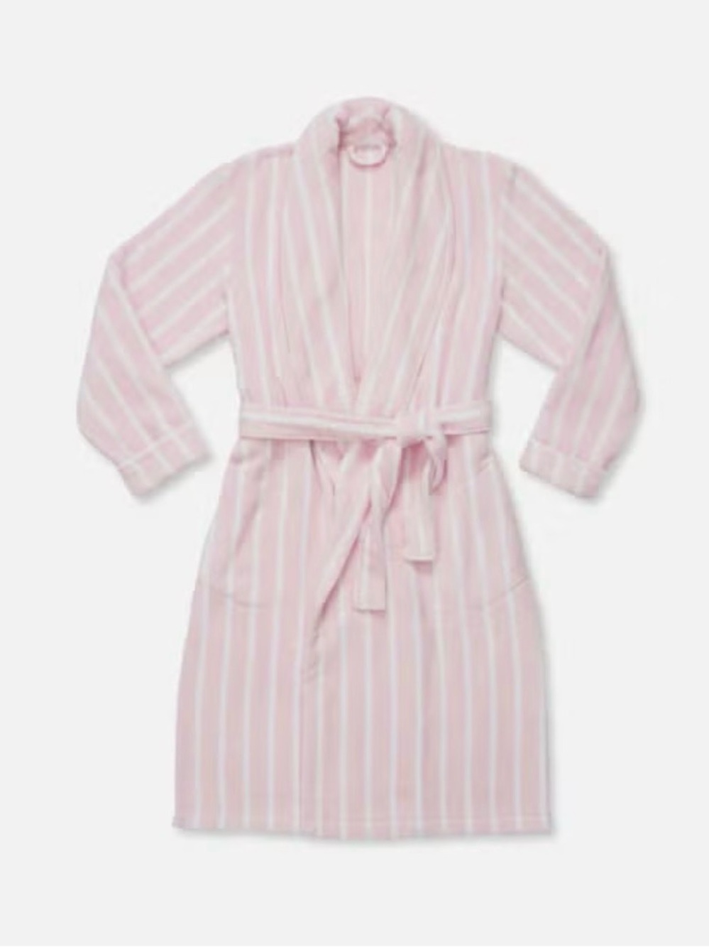 Brooklinen Pink and White Striped Robe